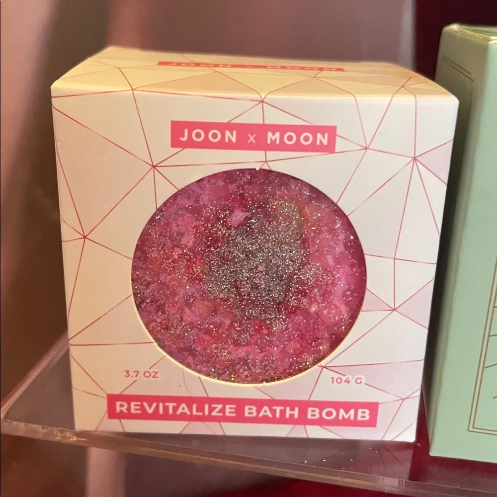 JOON X MOON REVITALIZE & SOOTHING GEODE BATH BOMBS LOT OF 3 PINK & GREEN